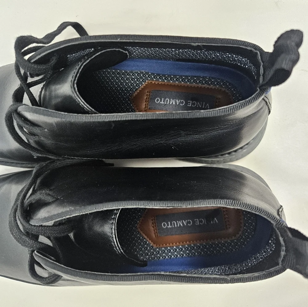 Vince Camuto Stuwert Men Chukka Boots sz 12M Black Leather Upper Casual Comfort - Picture 12 of 13